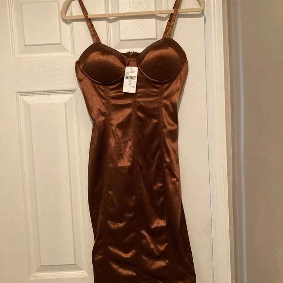 Fashion Nova | Dresses | Fashion Nova Stupid In Love Slip Dress Bra Cups  Lots Of Seams Shiny | Poshmark